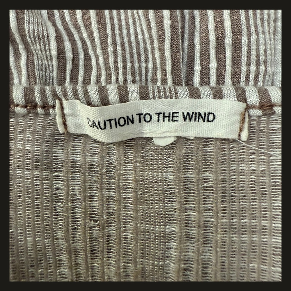 Caution to the Wind Striped Button Front Tiered Midi Sundress Women’s Small EUC - Picture 11 of 11